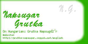 napsugar grutka business card